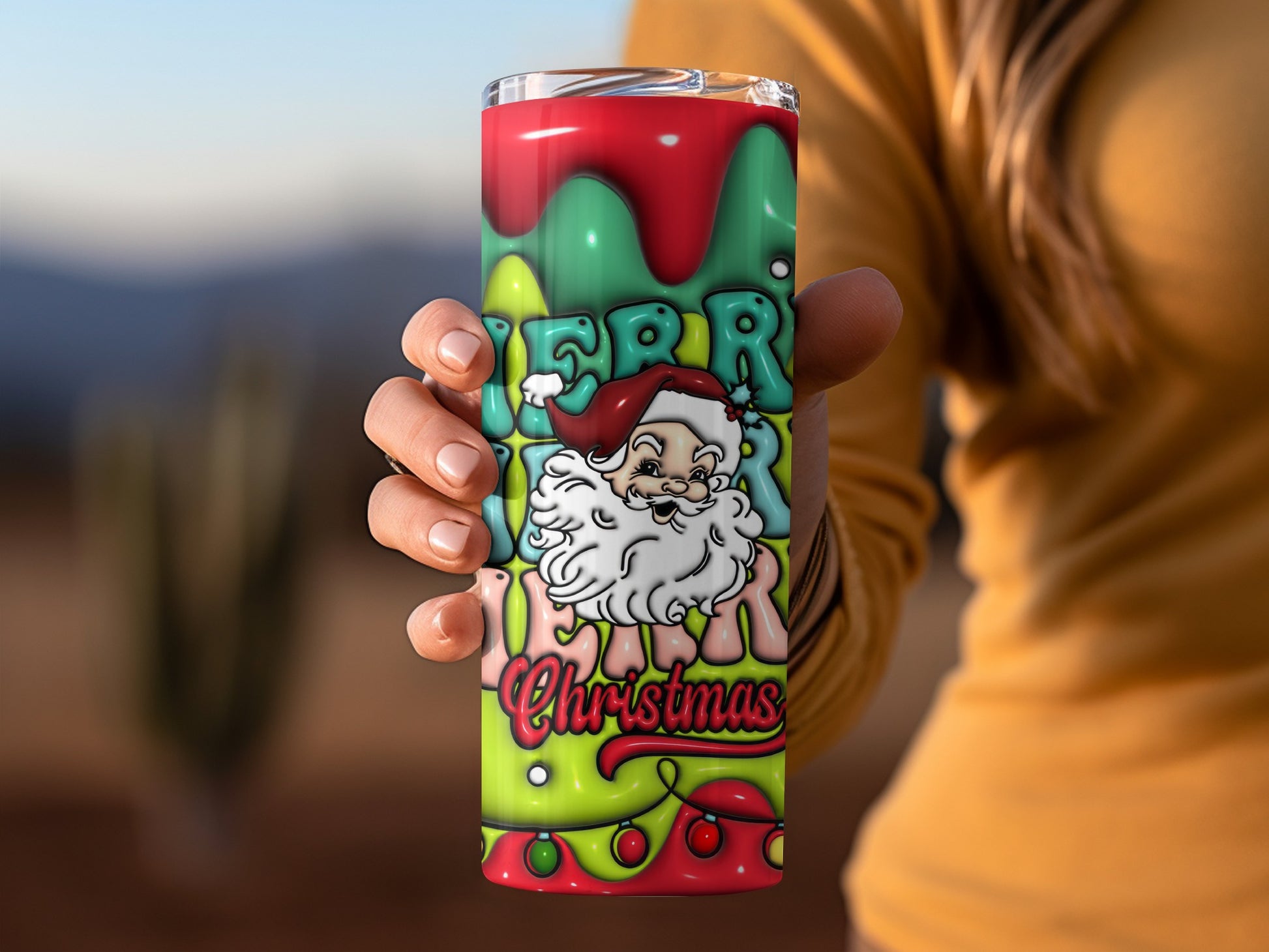 Merry Christmas Santa Design Tumbler