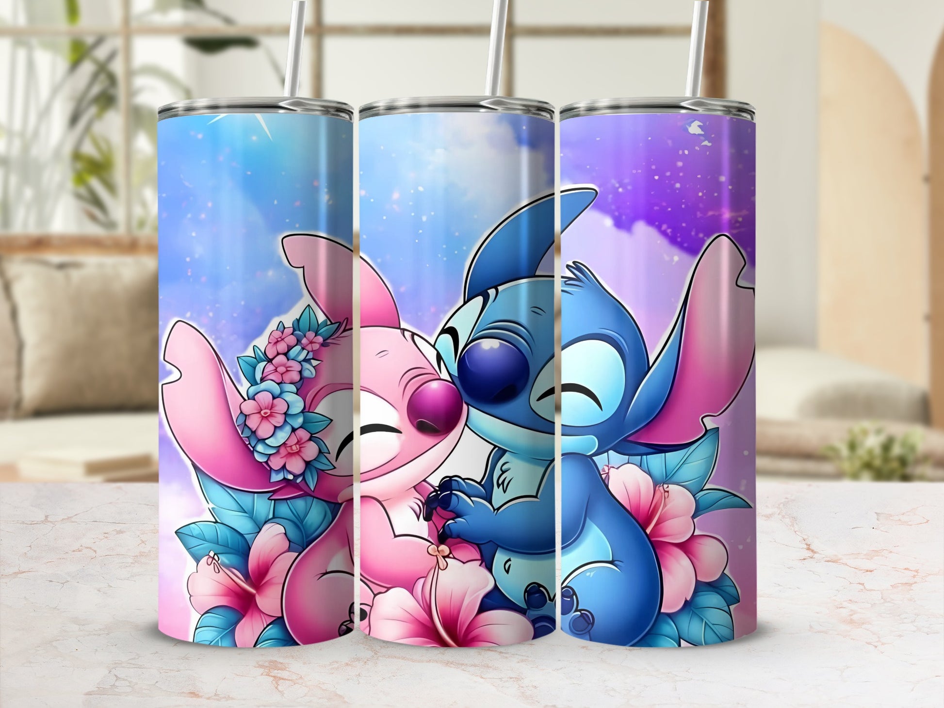Adorable Cartoon Characters Hugging Design Tumbler