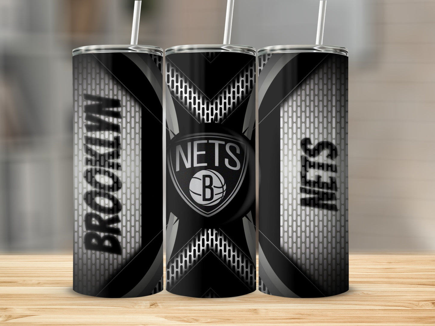 Brooklyn Nets Basketball Team Design Style Logo Tumblers