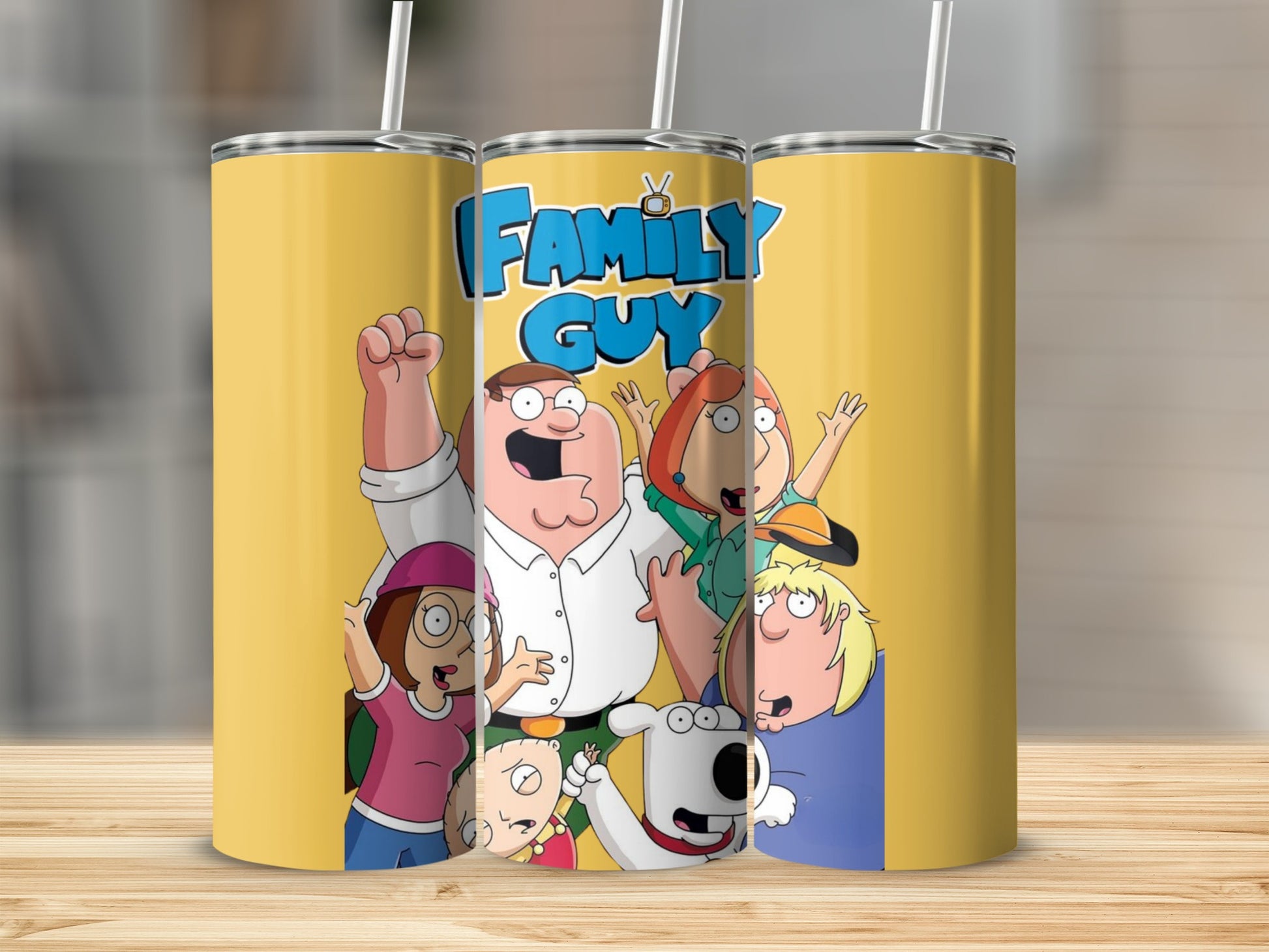 Family Guy Character Print Design Tumbler Cup