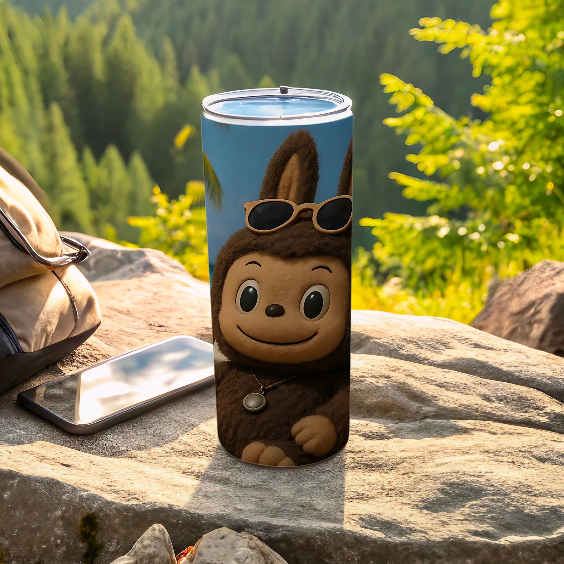 Cute Cartoon Character Travel Tumbler for Hiking Adventures