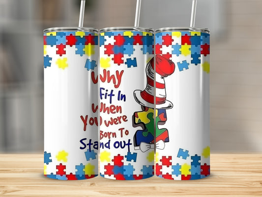 Fun Puzzle Pattern Insulated Tumbler Standing Out
