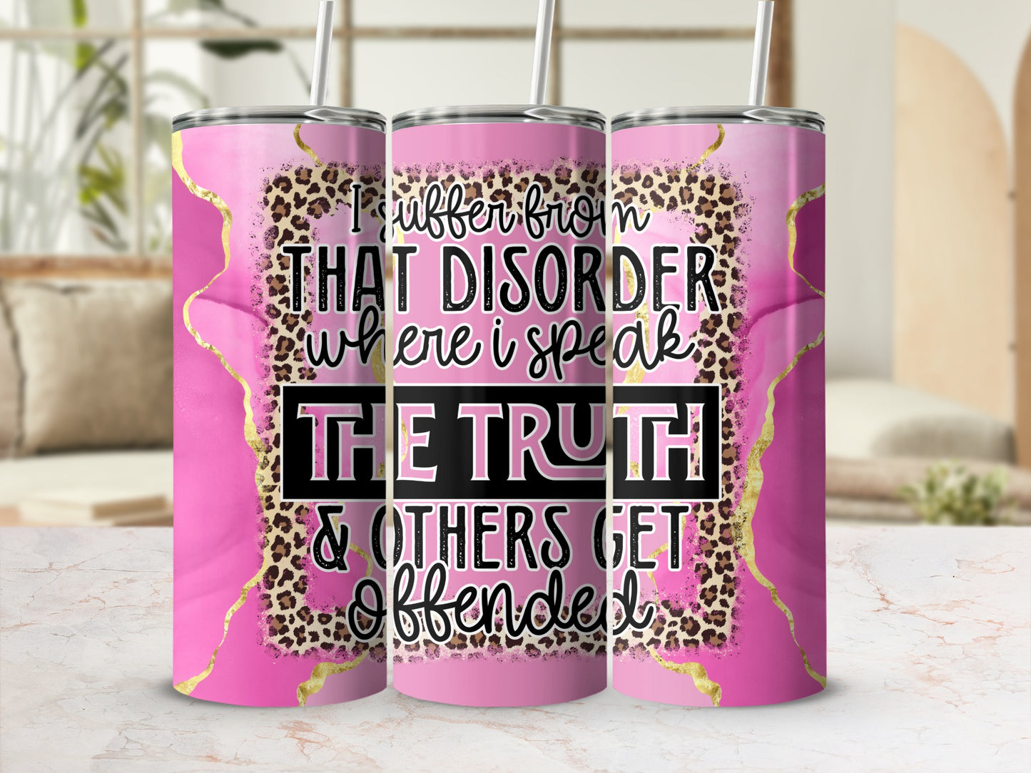 Speak Truth Get Offended Disorder Tumbler
Tumbler, Skinny Tumbler, Leopard Print, Pink Design, Gold Accents, Truth Quote, Funny Saying, Sarcastic Gift, Offended Quote, Bold Statement, Drinkware, Insulated Tumbler, Gift For Her, Women's Tumbler, Animal Print, Marble Style, Coffee Tumbler, Unique Gift, Attitude Quote, Pink Leopard