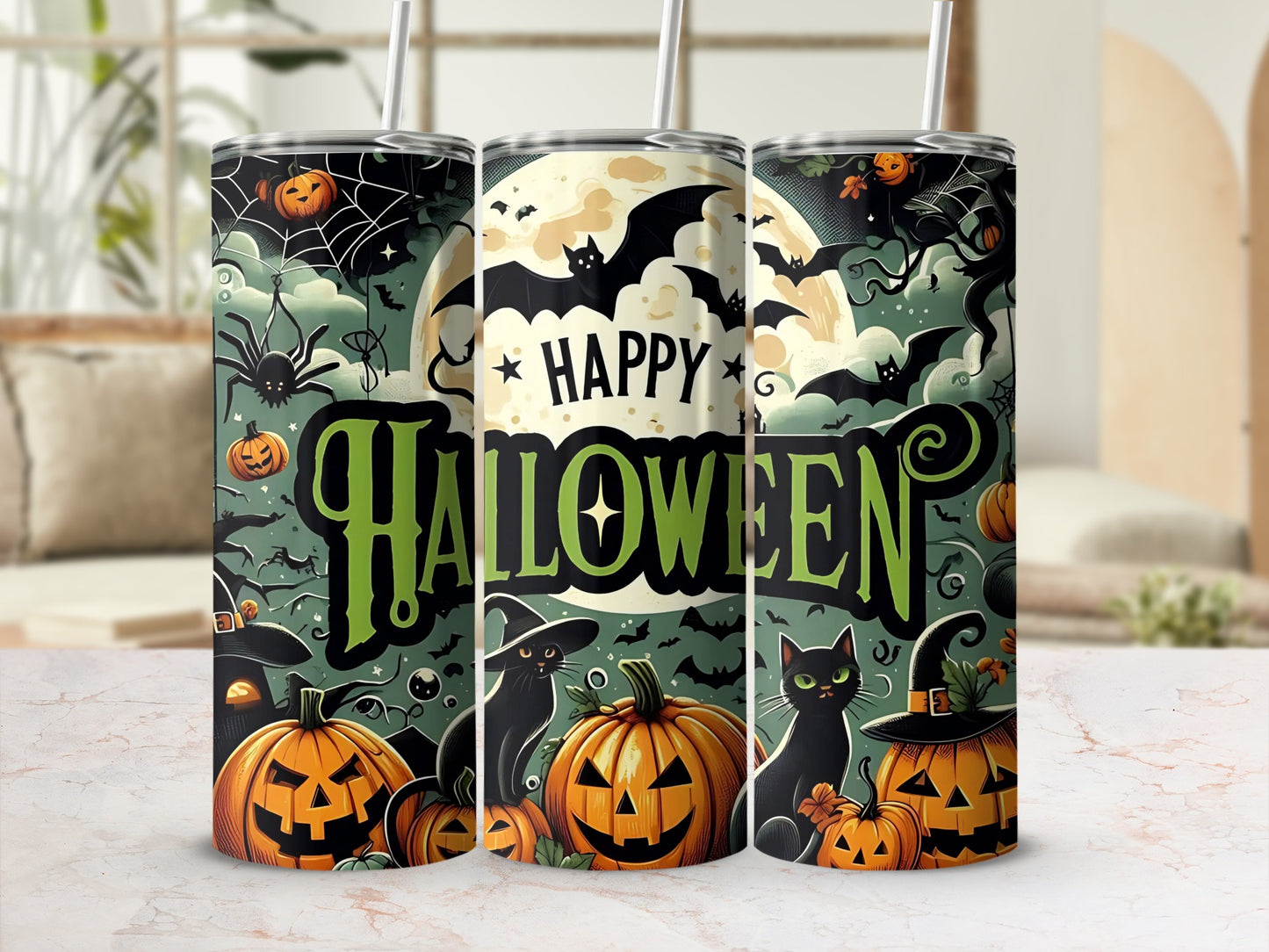 Happy Halloween Festive Design Tumbler