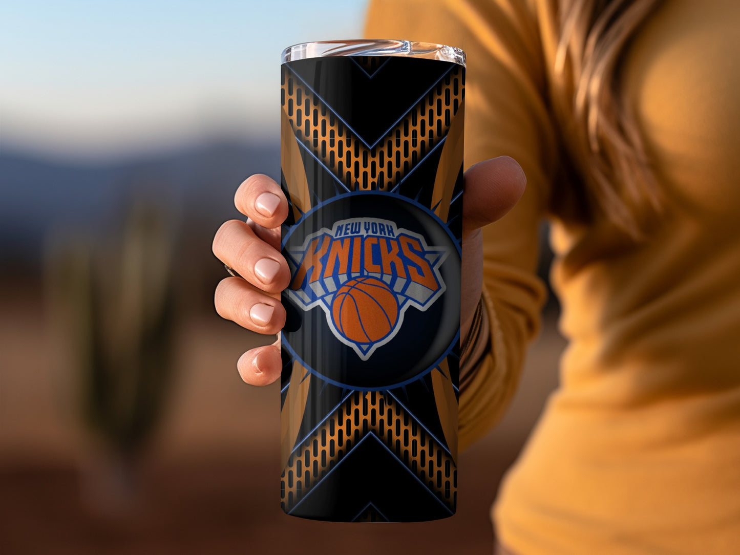 New York Knicks Basketball Team Abstract Design Tumblers