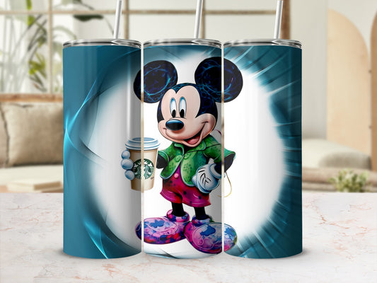 Colorful Mickey Mouse Starbucks Themed Tumbler Cup