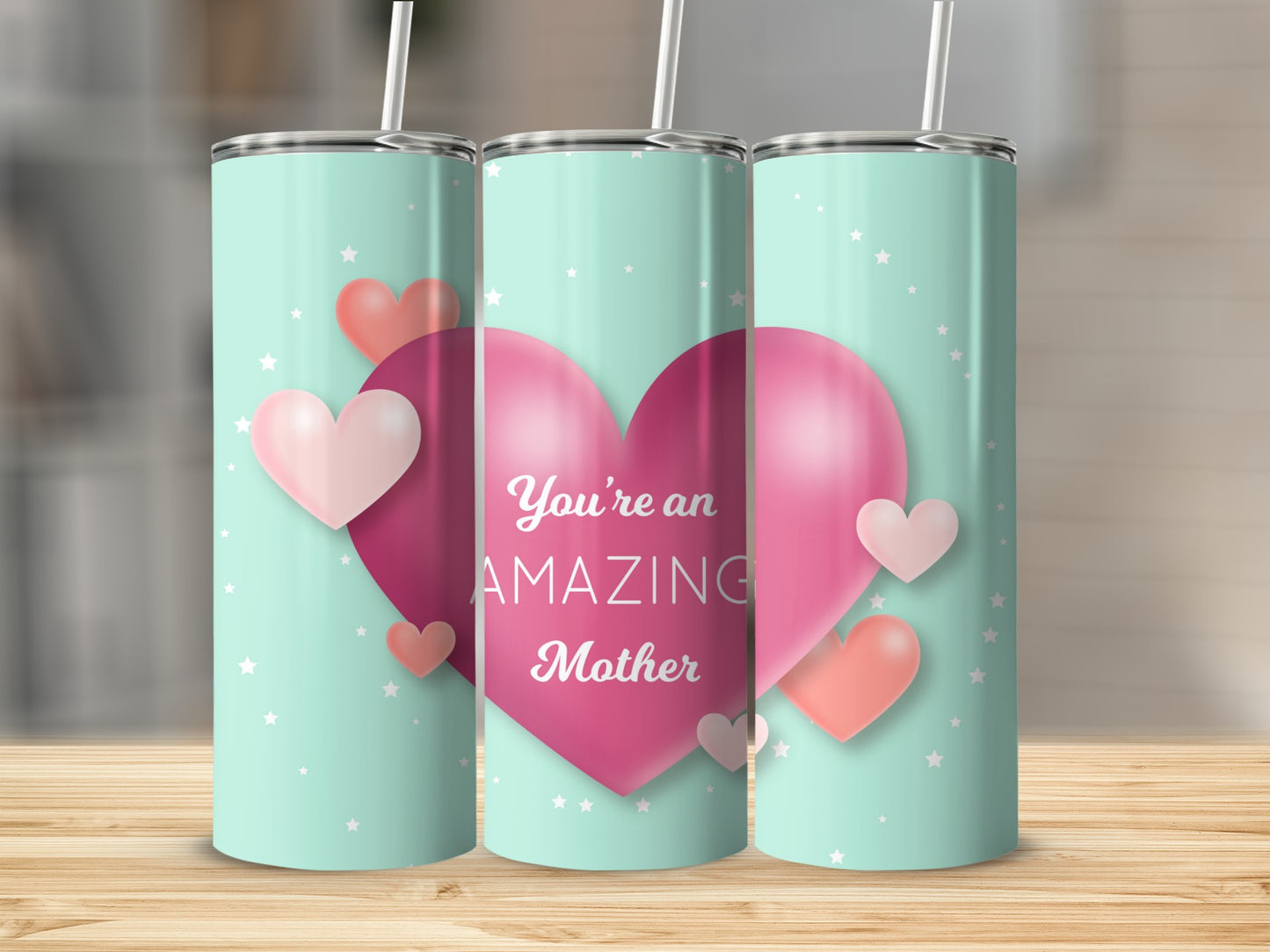 You Are An Amazing Mother Heart Design Tumbler