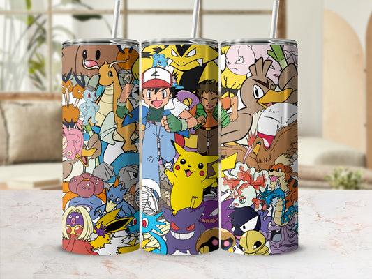 Colorful Cartoon Character Theme Vacuum Insulated Tumbler