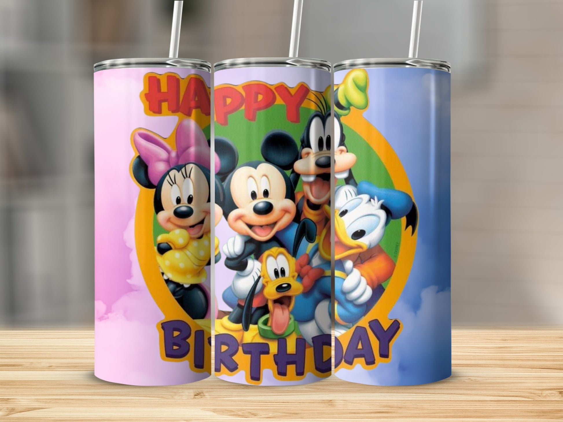 Happy Birthday Cartoon Character Tumblers