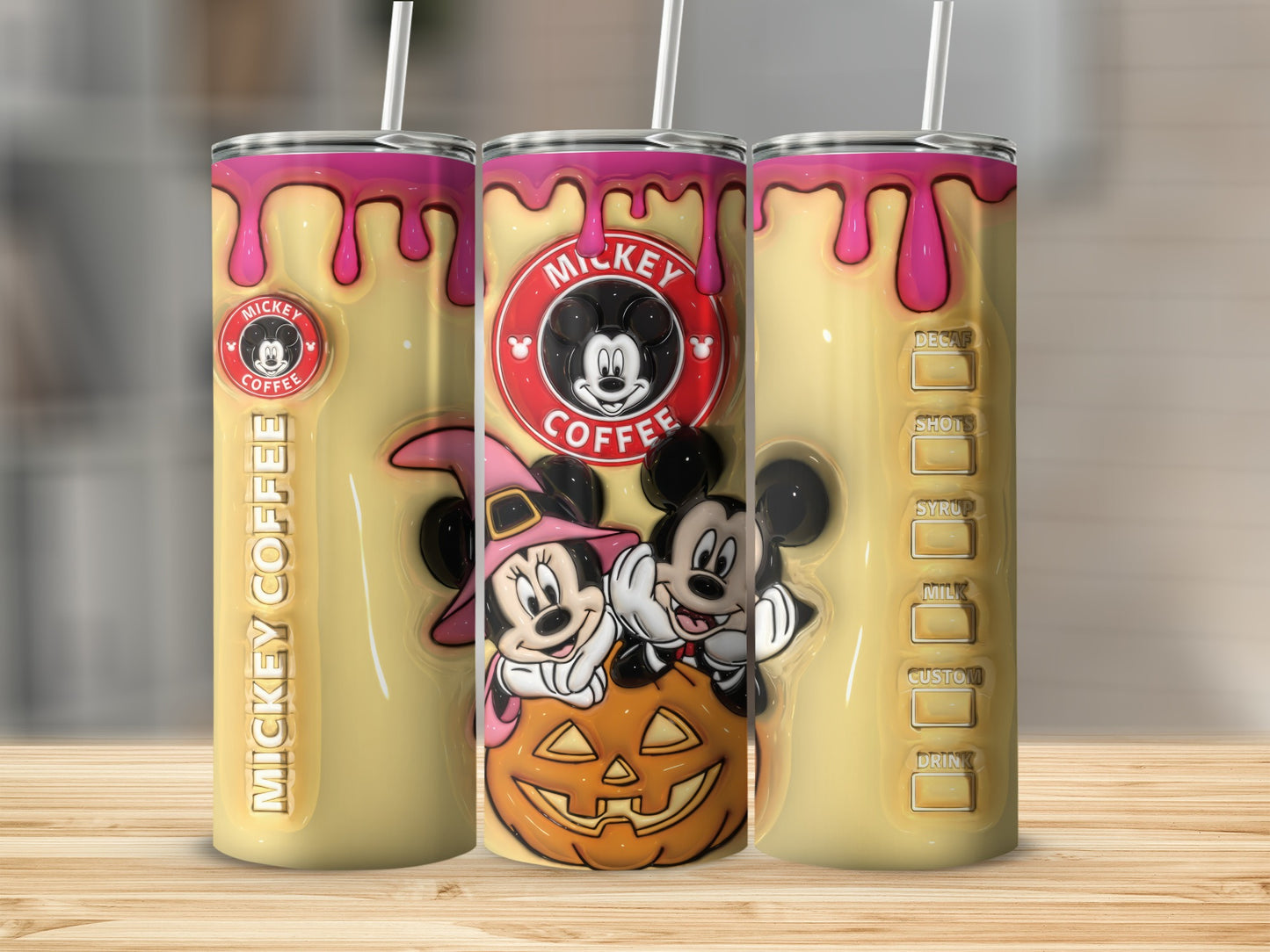 Mickey Coffee Halloween Themed Tumbler