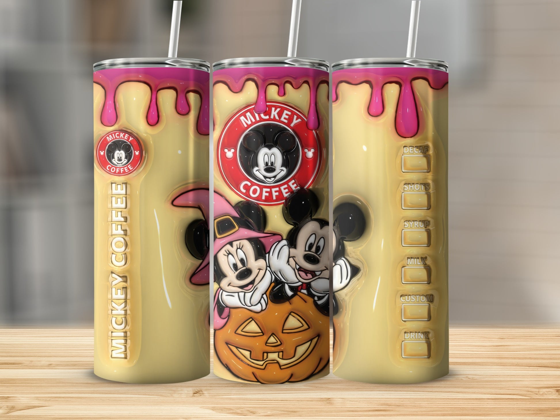Mickey Coffee Halloween Themed Tumbler