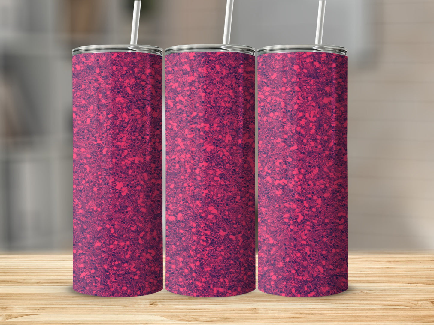 Elegant Vibrant Pink Abstract Art Tumbler
