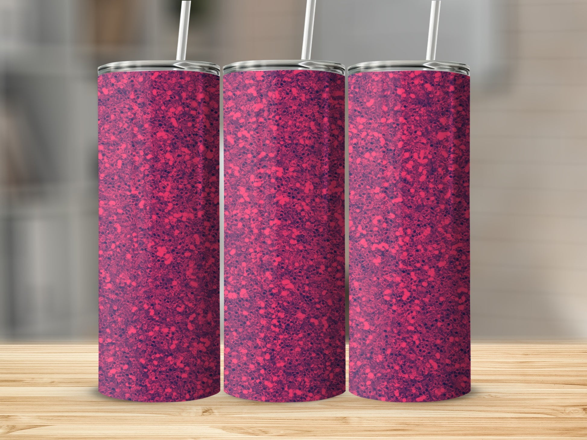 Elegant Vibrant Pink Abstract Art Tumbler