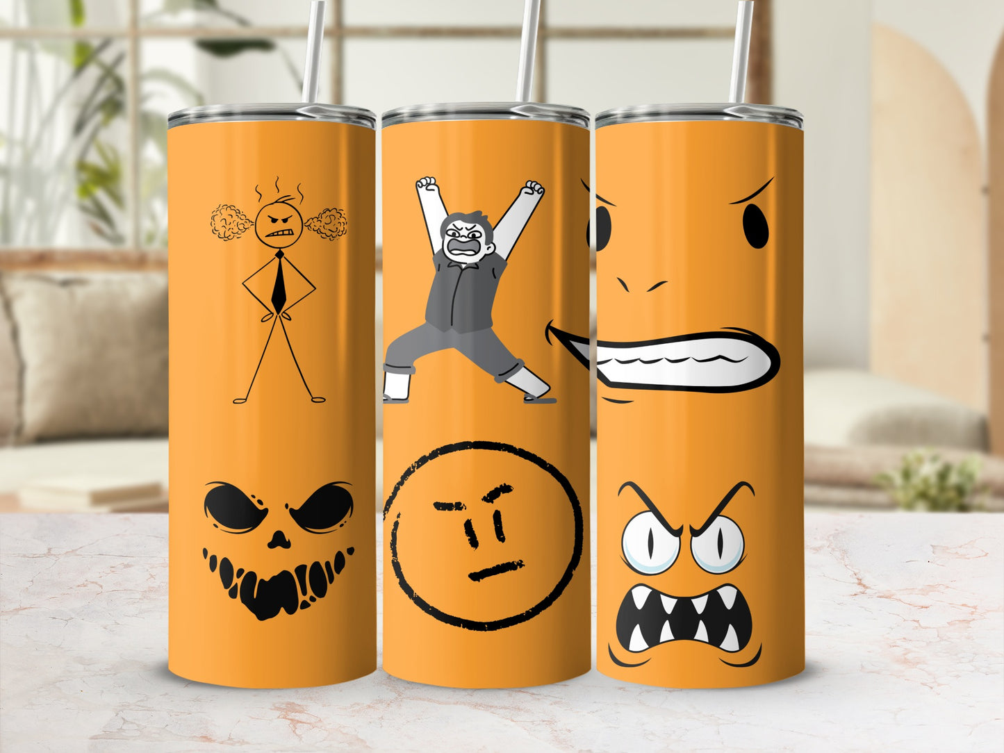 Unique Cartoon Character Print Tumbler Drinkware