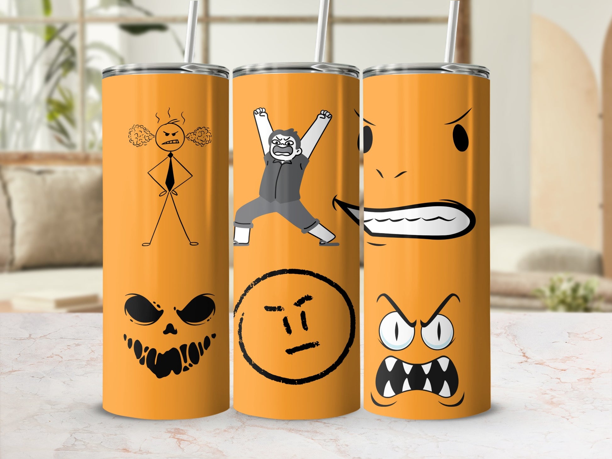 Unique Cartoon Character Print Tumbler Drinkware
