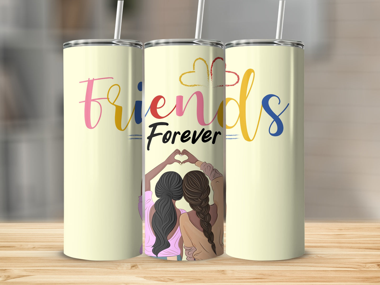 Friends Forever Insulated Tumbler With Straw