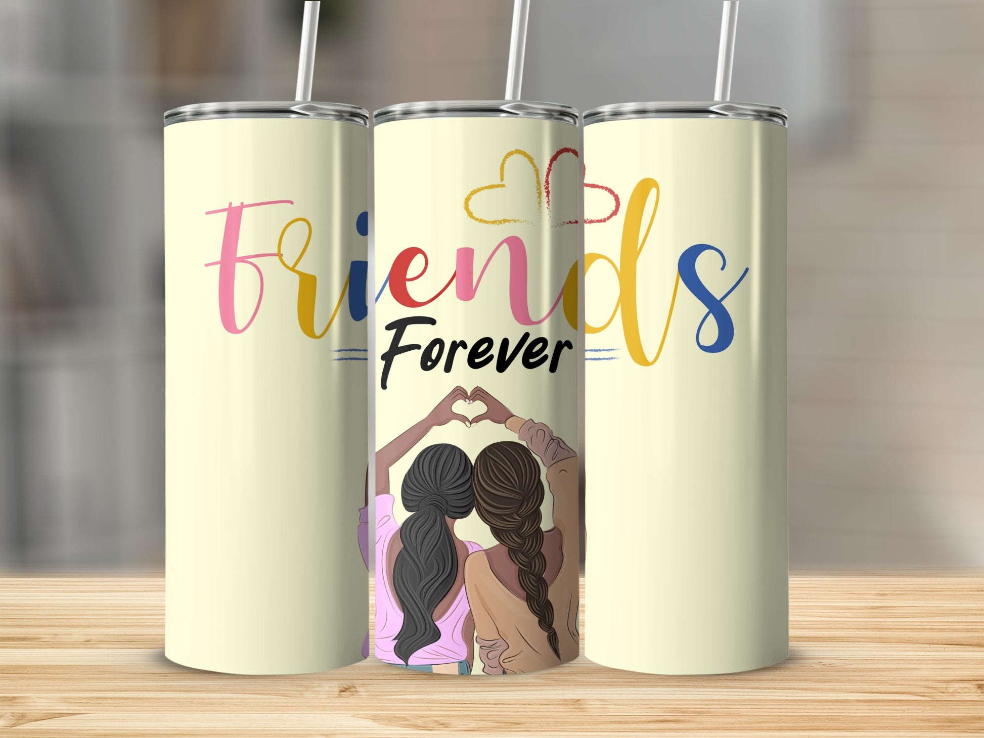 Friends Forever Insulated Tumbler With Straw