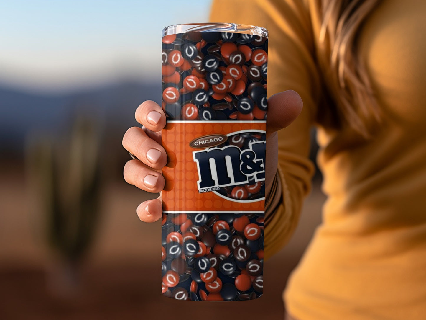 Chicago M and Ms Winning Size Design Themed Tumblers