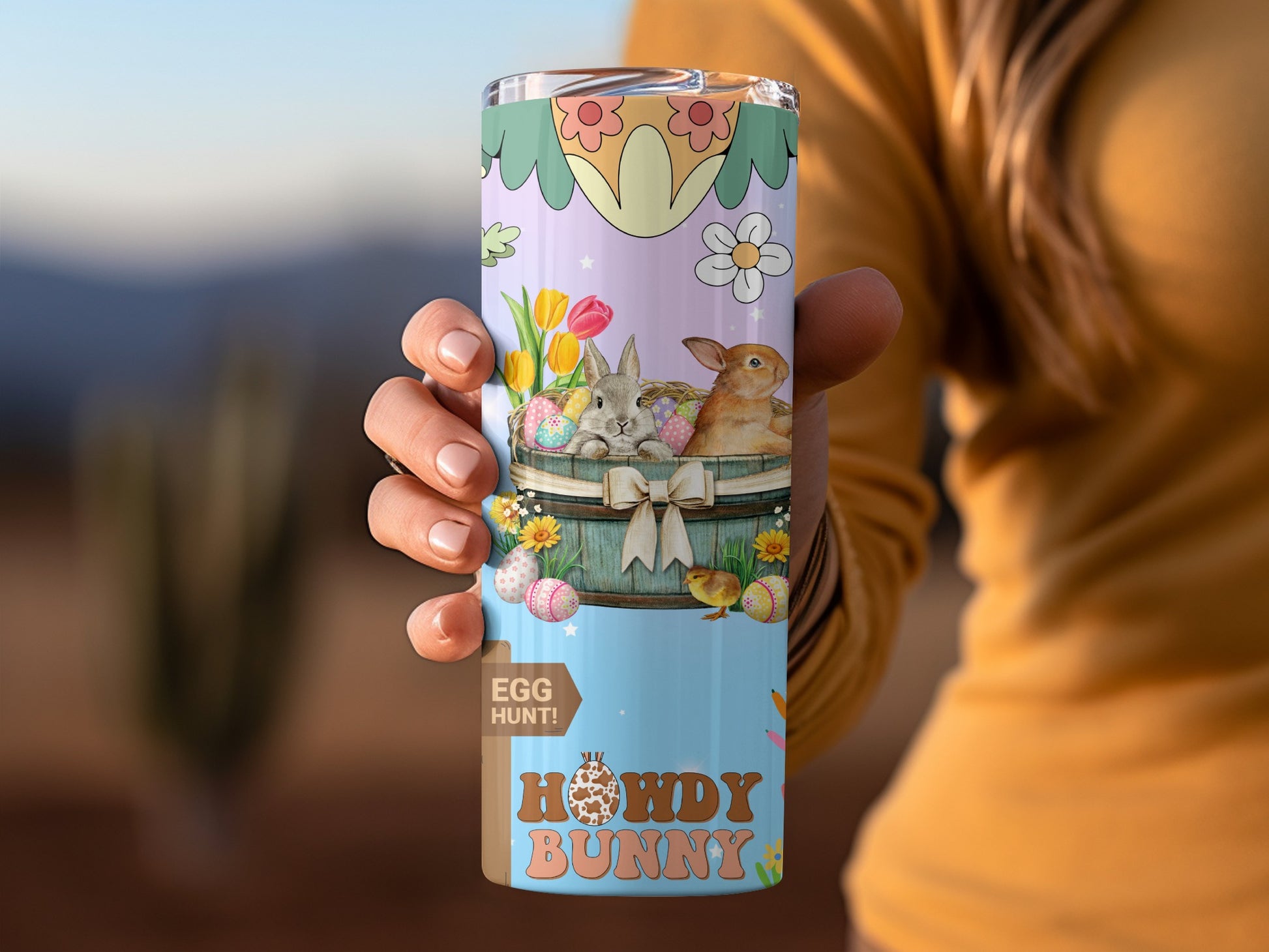 Floral Easter Bunny Howdy Bunny Egg Hunt product