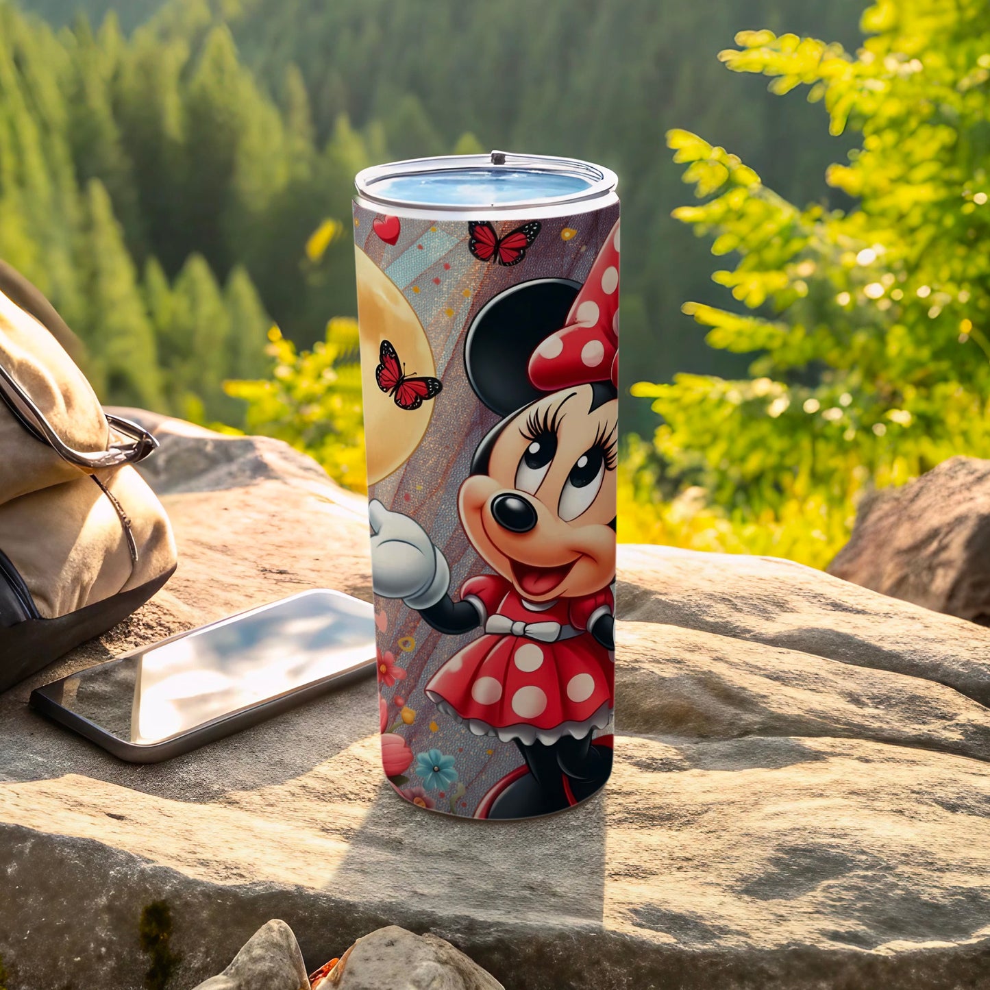 Minnie Mouse Tumbler with Butterflies Design Tumbler