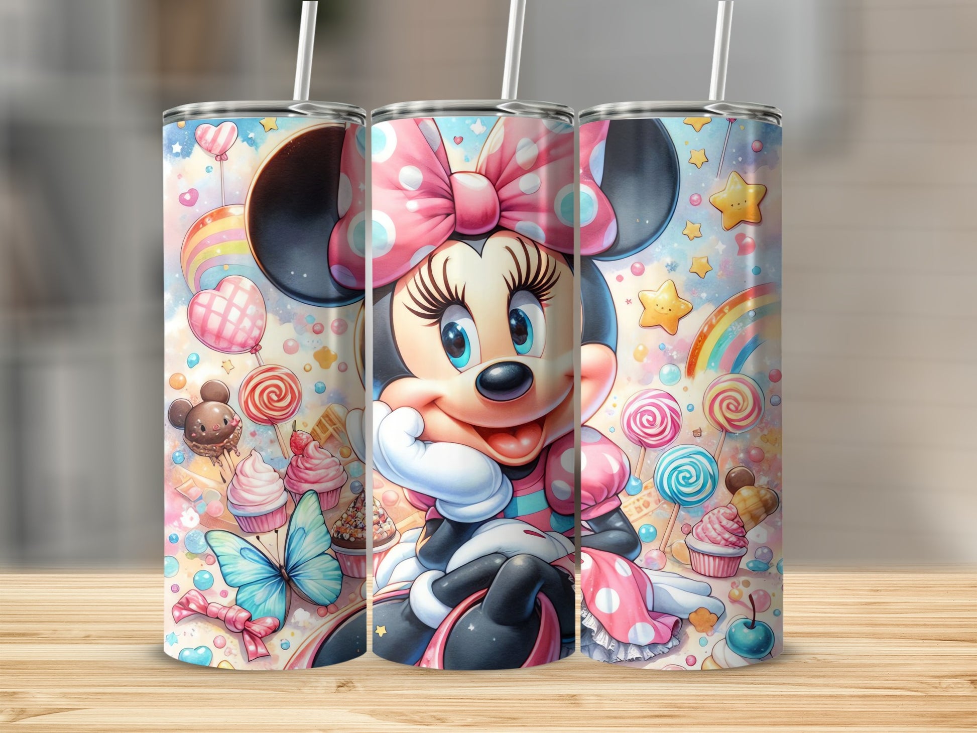 Cute Minnie Mouse Candy Wonderland Tumbler