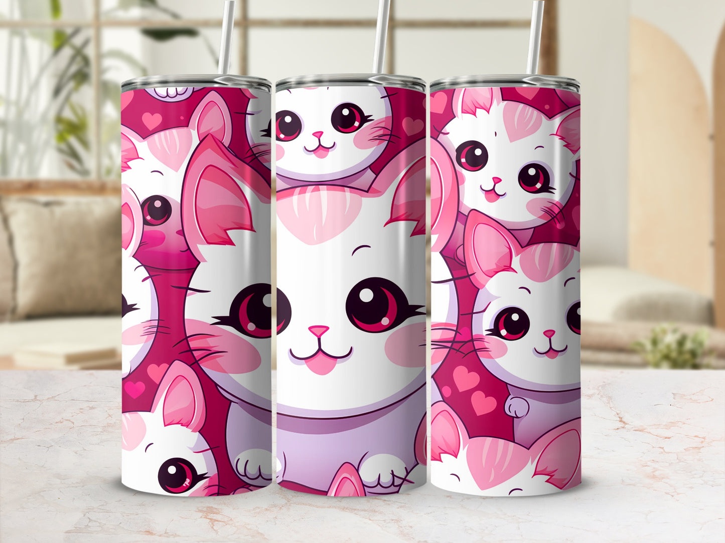 Smiling Cats Pink Hearts Pattern Tumbler product type
Cute Cats, Kawaii Kitten, Pink Hearts, Feline Pattern, Adorable Tumbler, Cartoon Design, Illustration Art, Graphic Print, Whimsical Cup, Insulated Drinkware, Travel Mug, Water Bottle, Custom Gift, Unique Design, Love Theme, Valentine Decor, Pet Lover, Animal Print, Happy Cats, Bright Pink