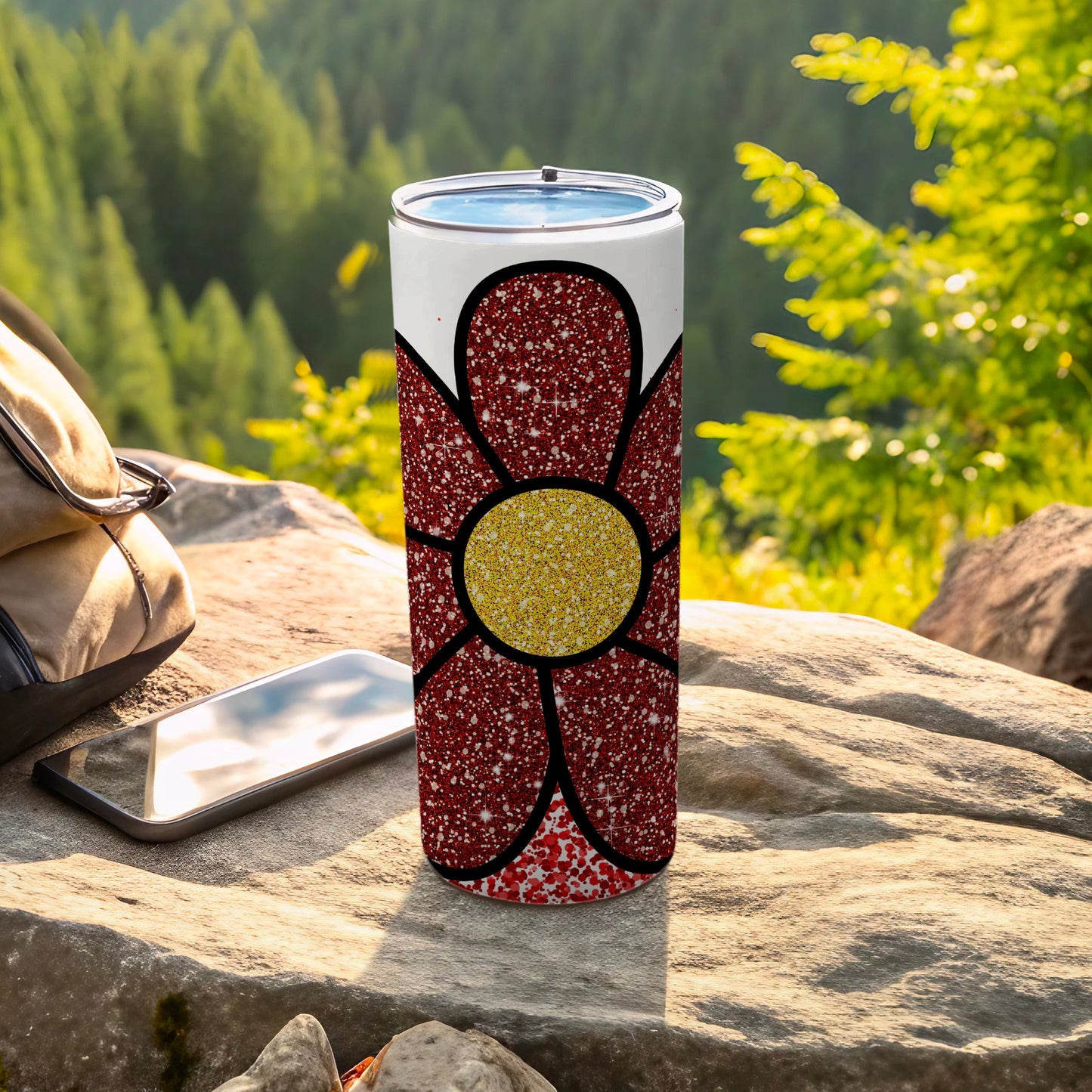 Vibrant Floral Patterned Tumbler for Outdoor Adventures