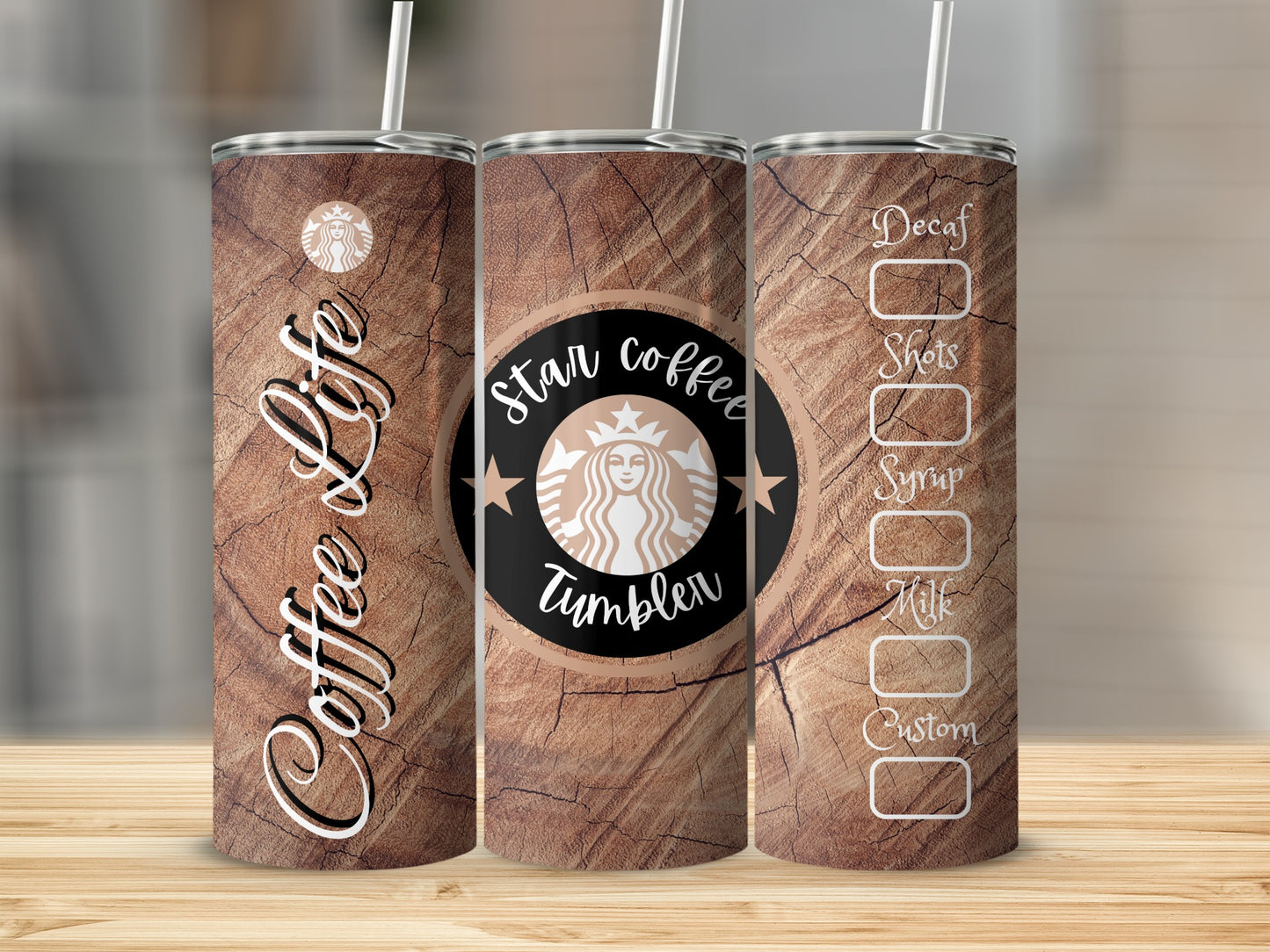 Coffee Life Star Coffee Tumbler for Drink Orders