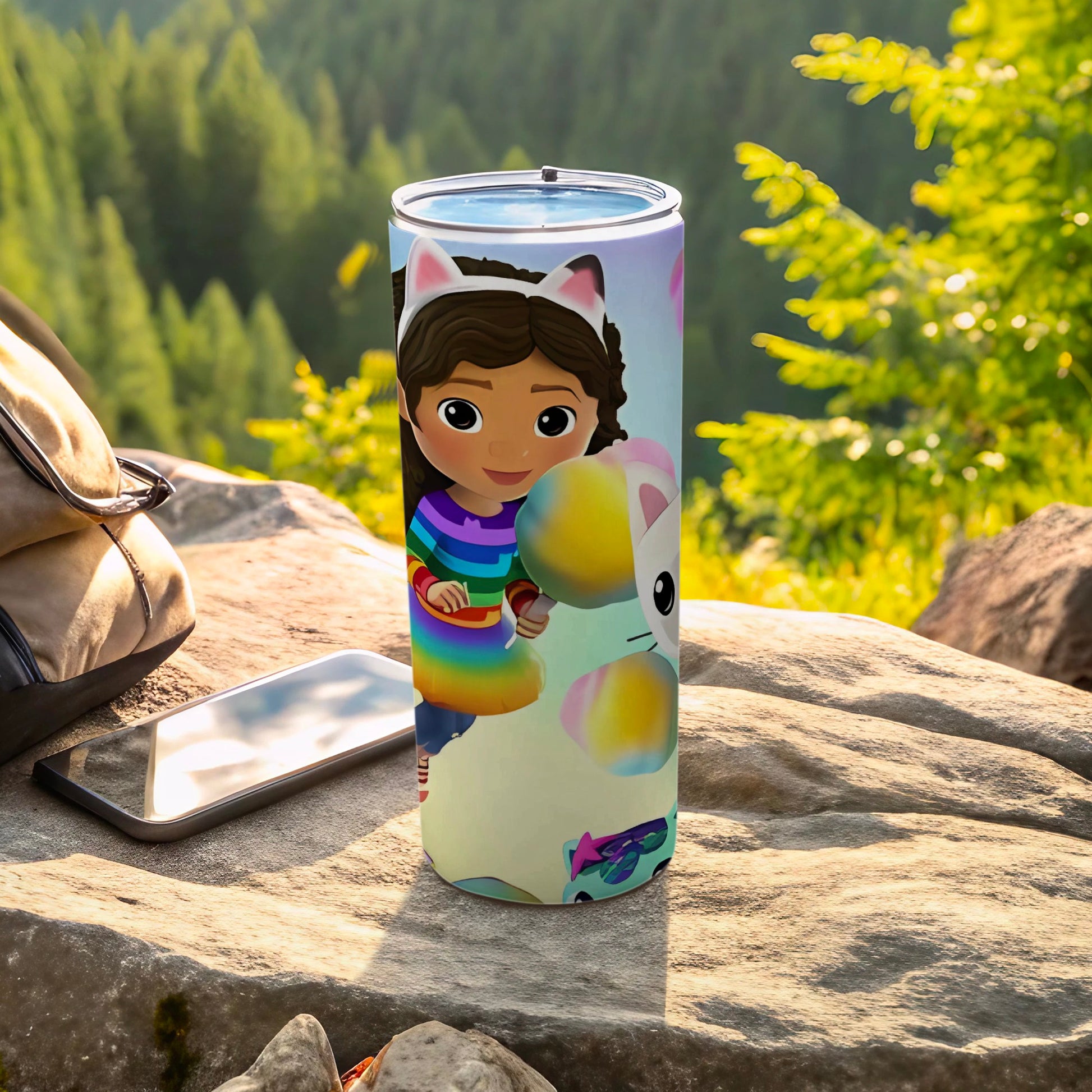 Colorful Kids Adventure Character Illustration Tumbler