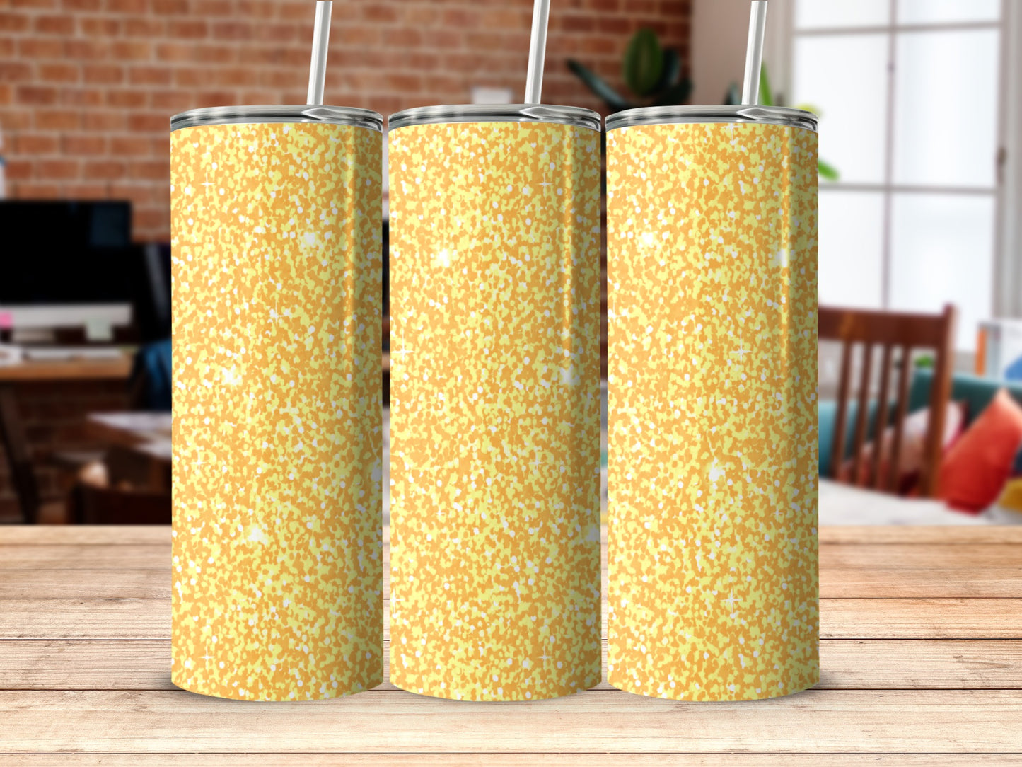 Yellow Speckled Tall Tumbler for Your Drink Needs