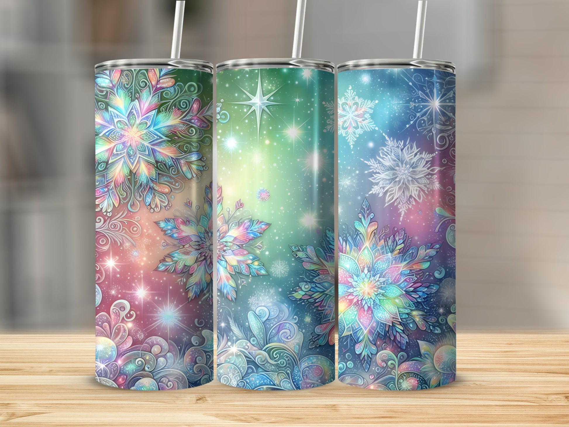 Stunning Colorful Mandala Pattern Insulated Tumbler