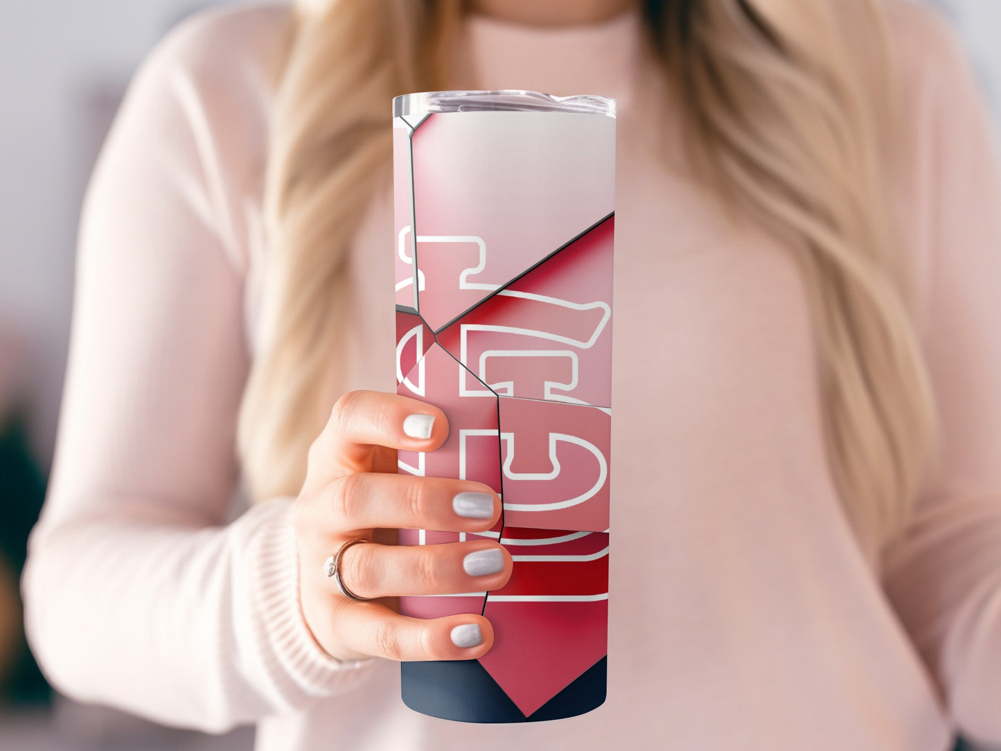 St Louis Cardinals Logo Fractured Pattern Design Tumblers