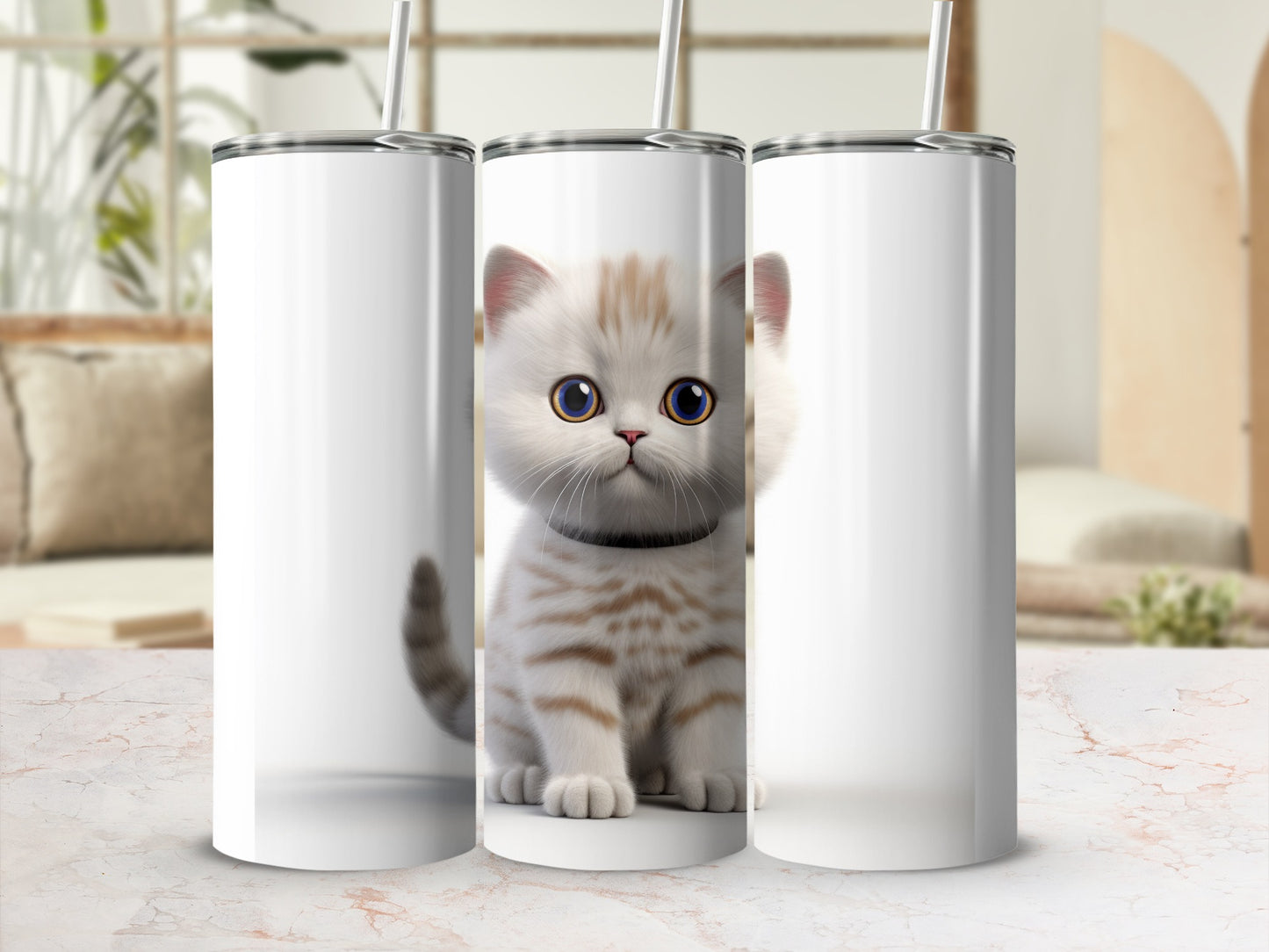 Adorable Kitten Design Insulated Tumbler Product