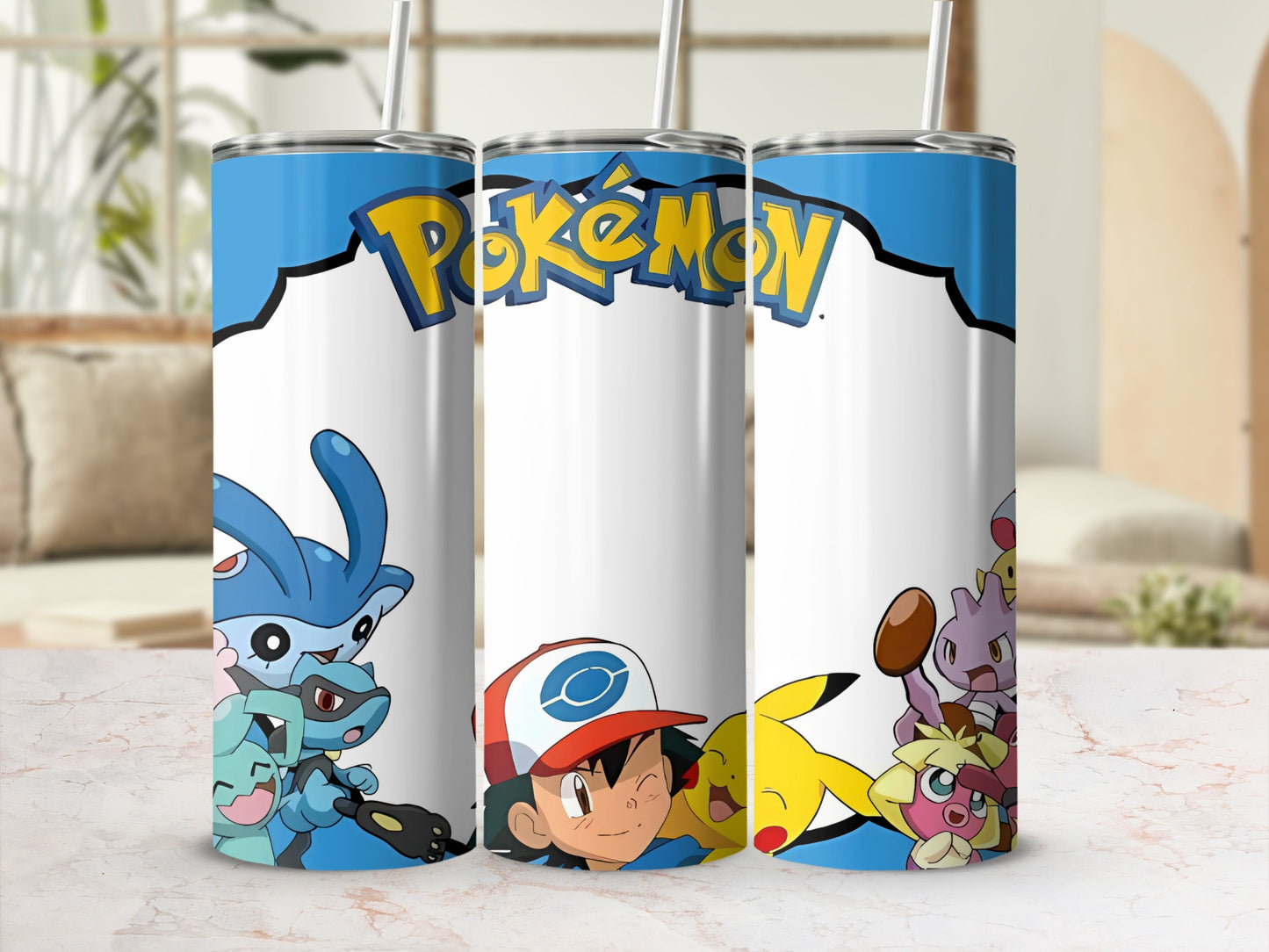 Pokemon Characters Kids Stainless Steel Insulated Tumbler