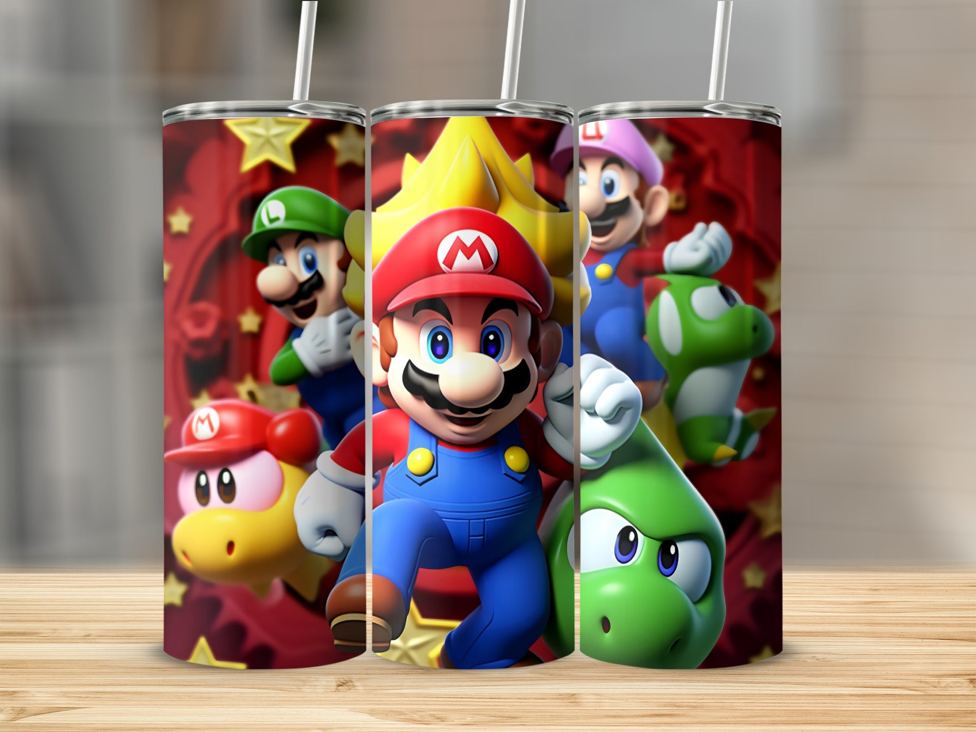 Colorful Super Mario Characters Drinkware Cup