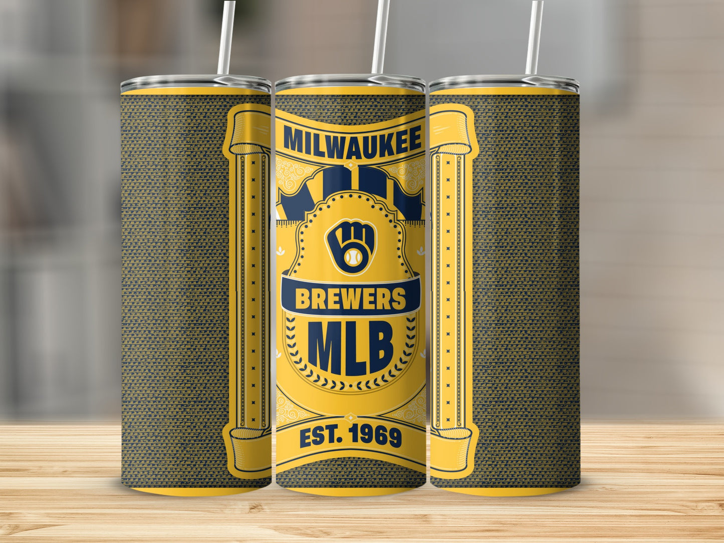 Milwaukee Brewers MLB Established 1969 Official Logo Tumbler