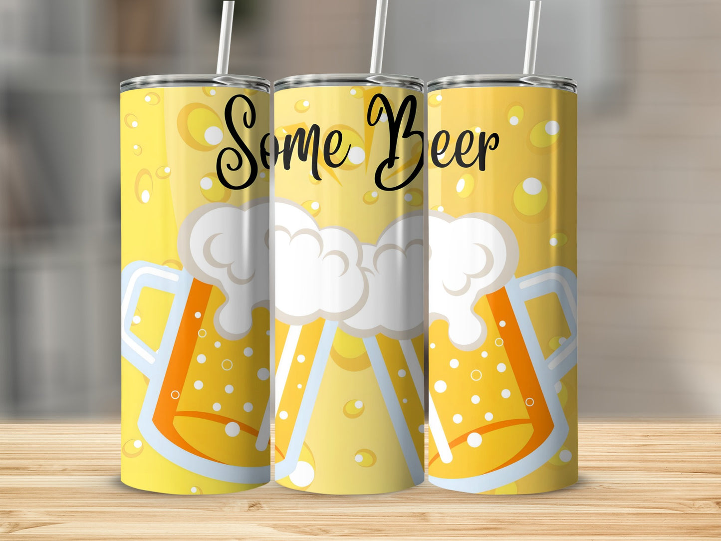 Some Beer Cartoon Bubbles Tumbler Cup