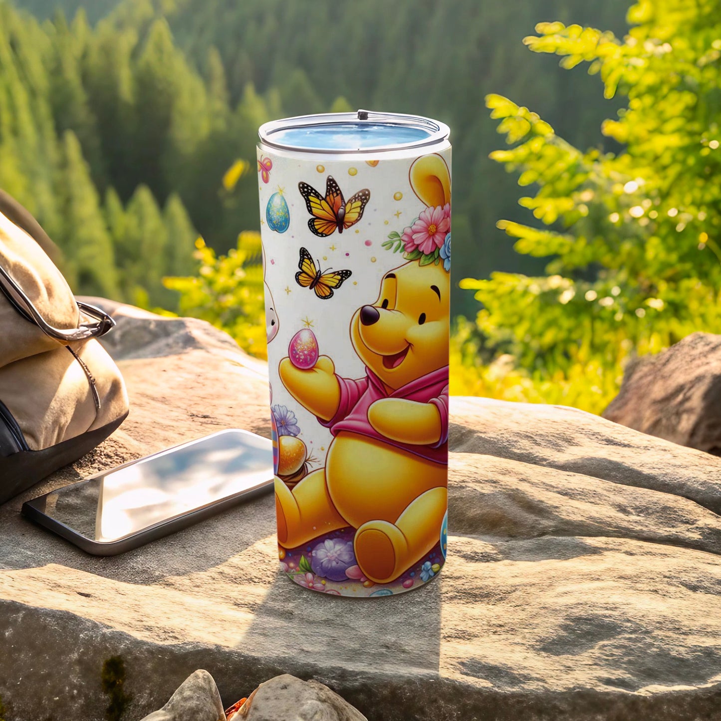 Winnie Pooh Easter Butterflies Floral Tumbler product type