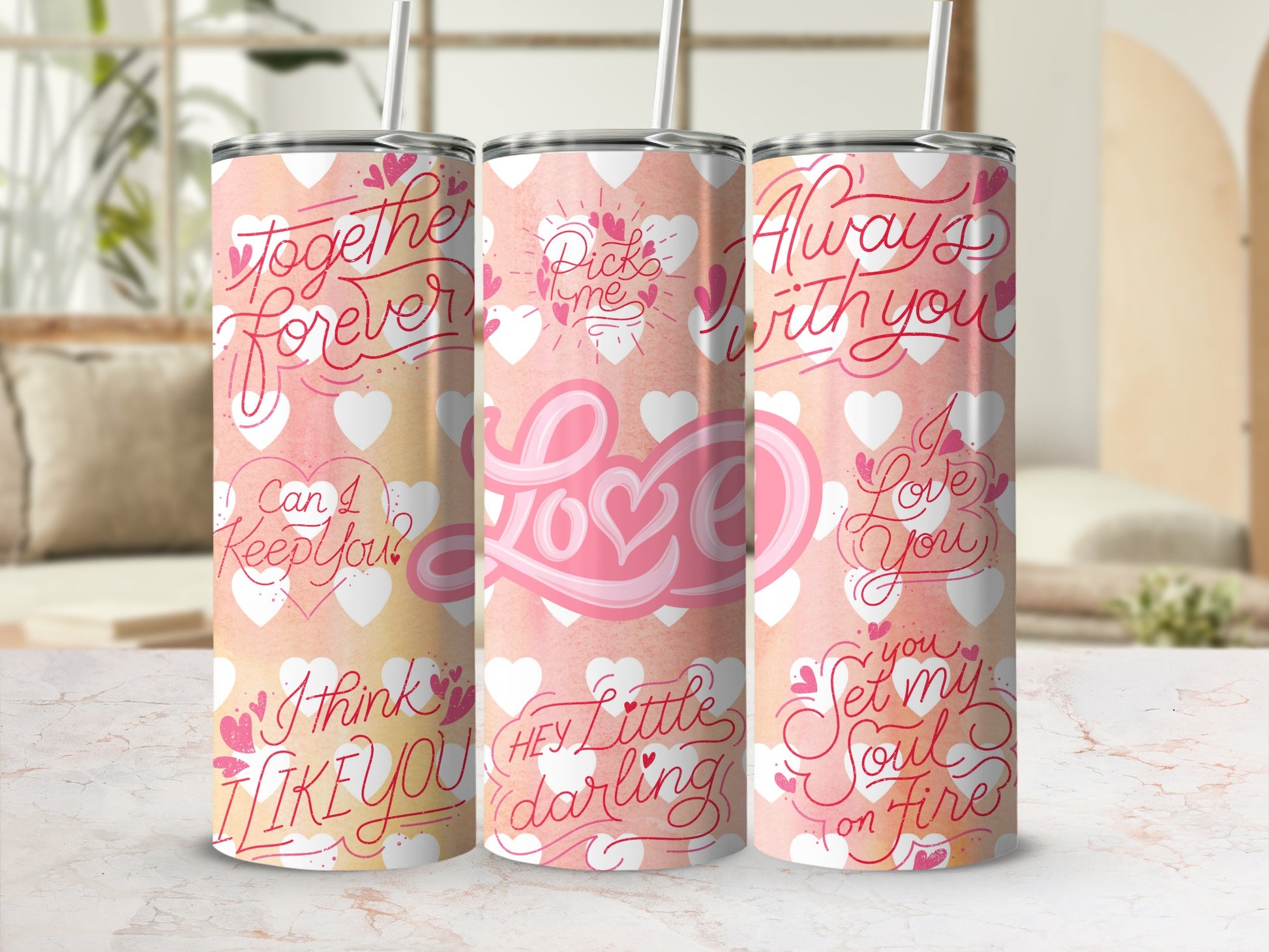 Romantic Message Insulated Tumblers for Gifting
