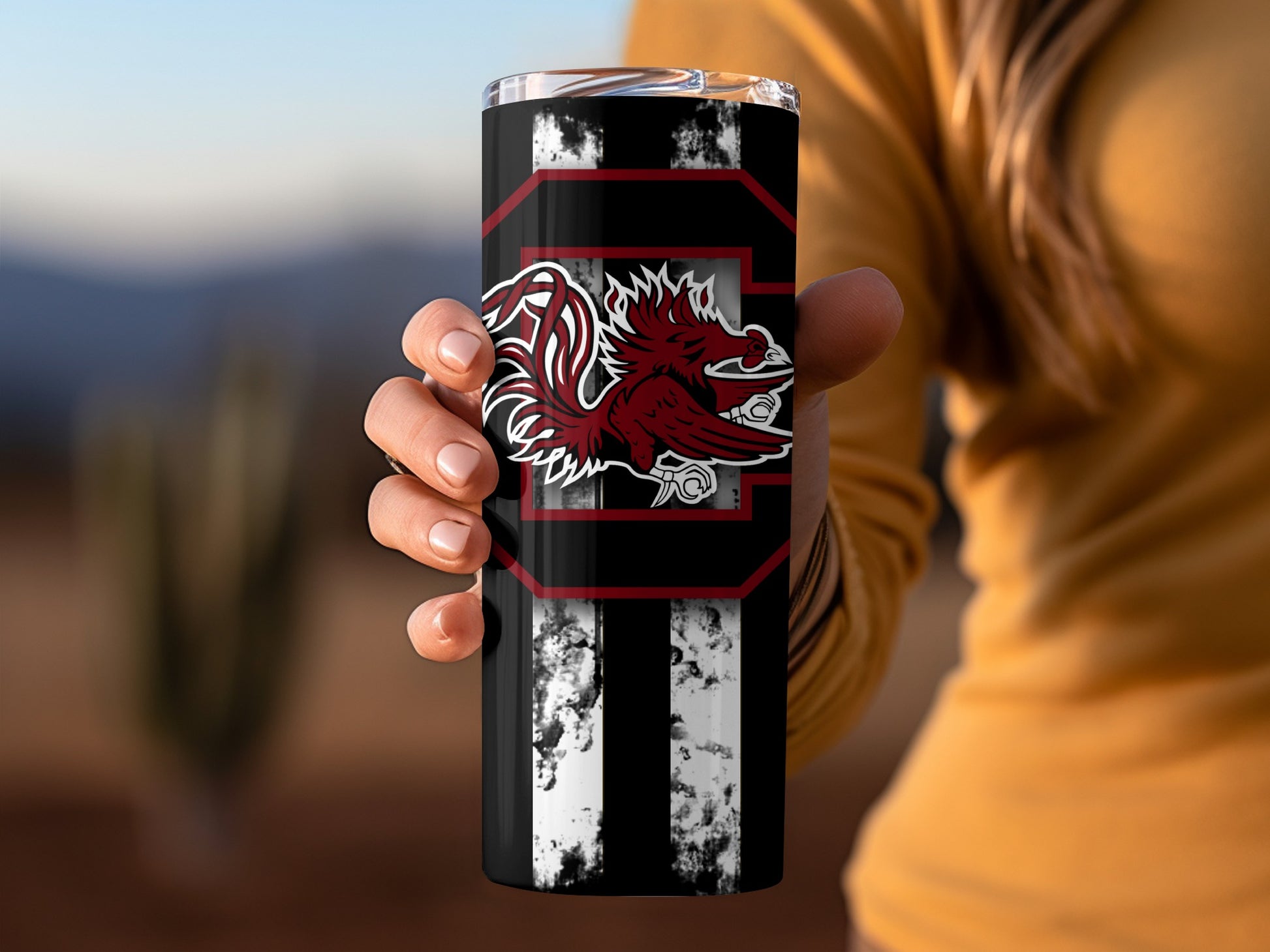 University Mascot Red and Black Tumbler 20 oz