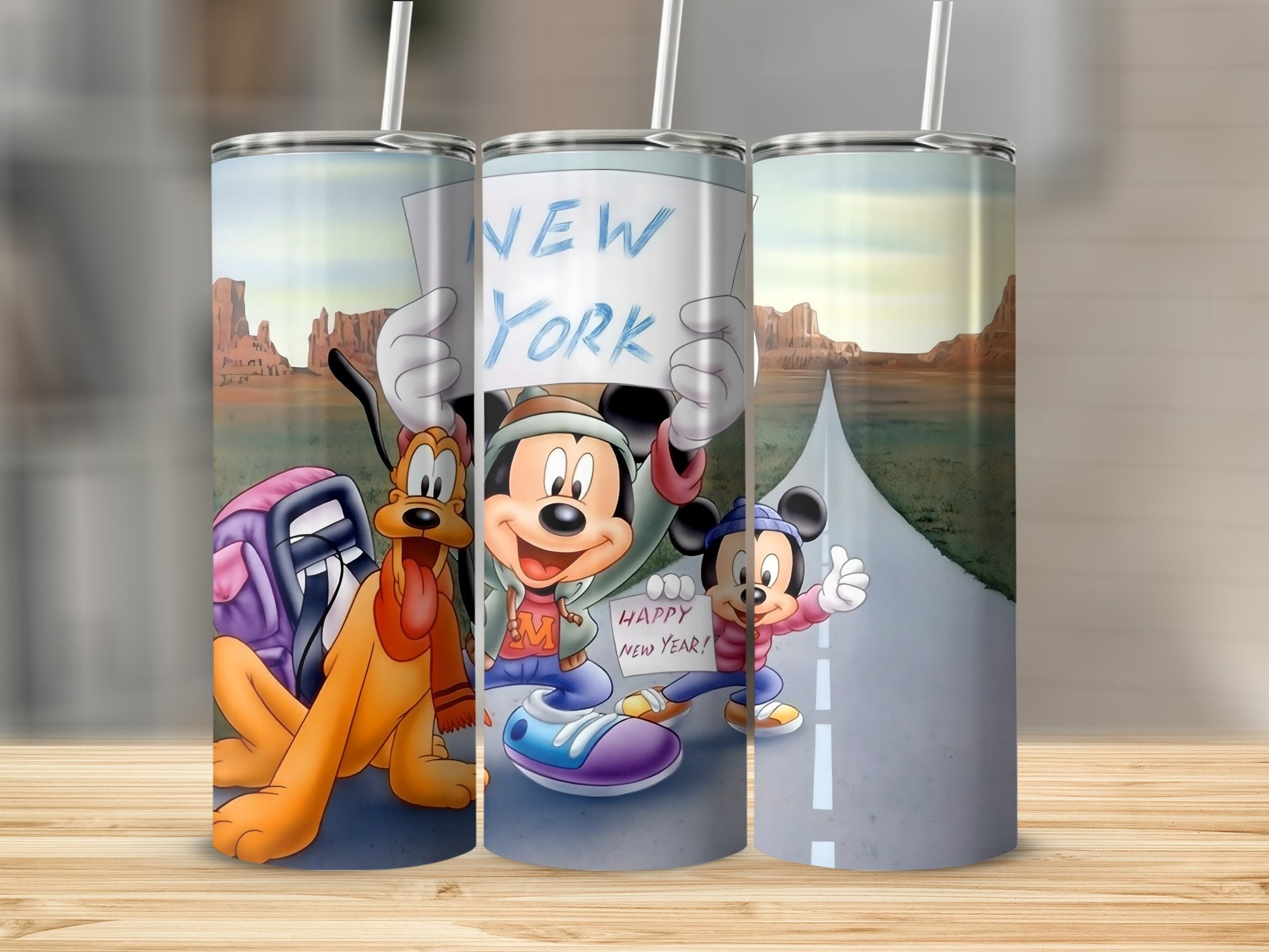 Mickey and Friends New York Happy New Year tumbler
