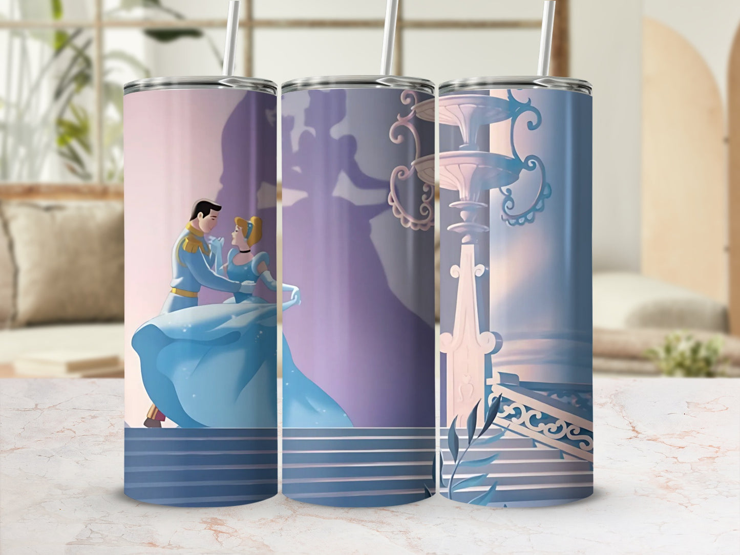 Romantic Dance Cinderella Design Stainless Steel Tumbler