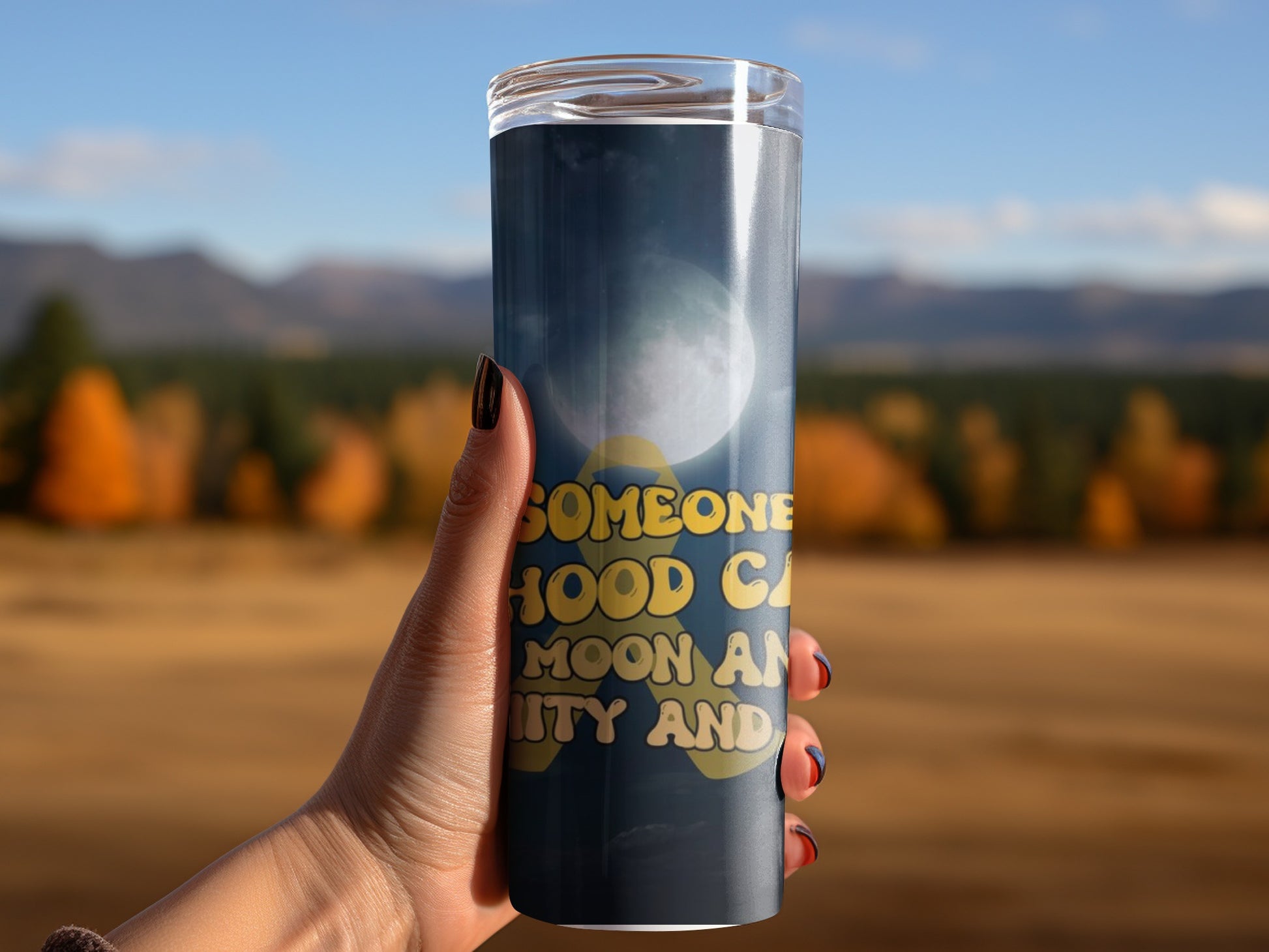 Someone Good Cares Moon and Unity Tumbler Cup