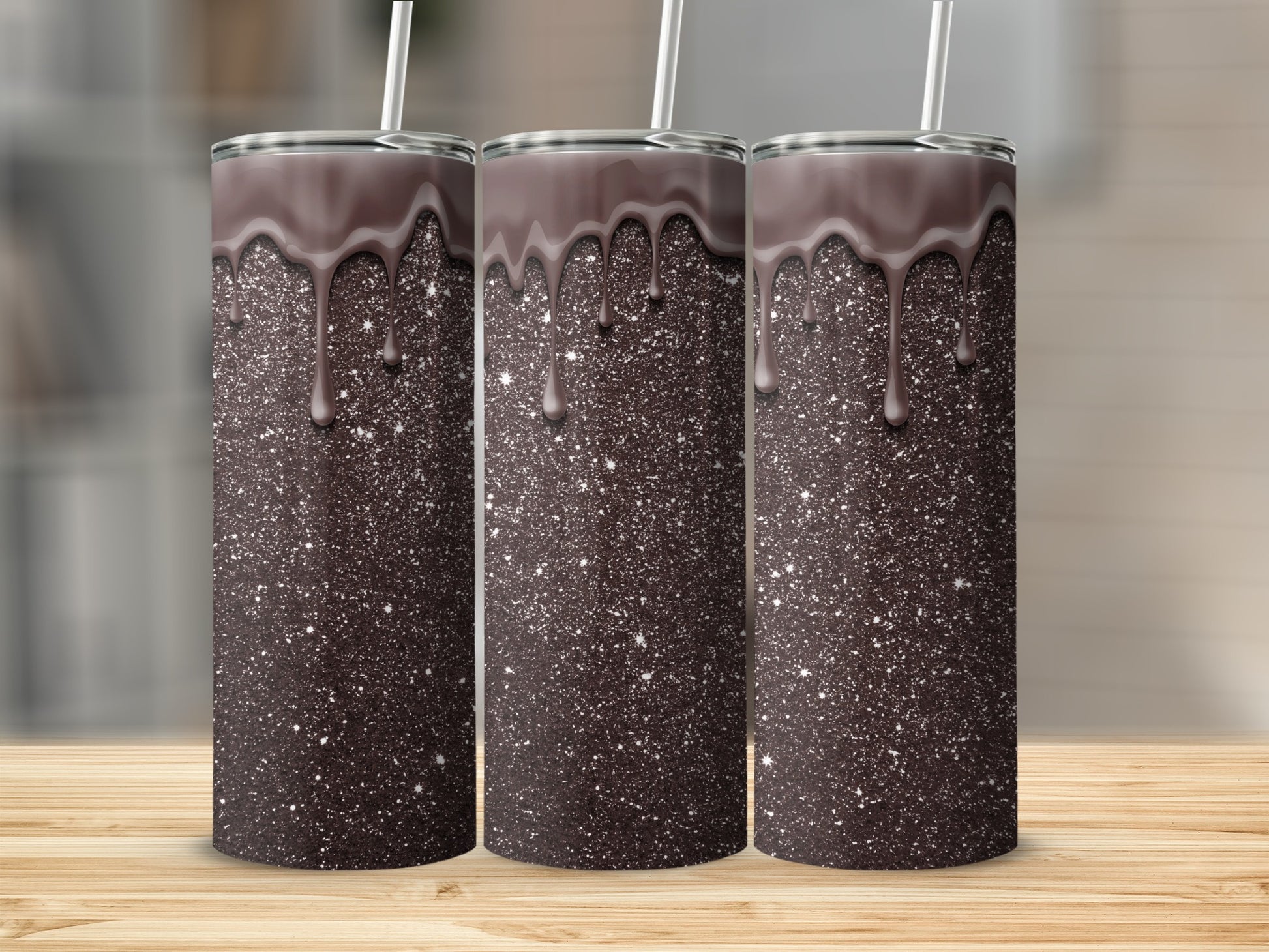 Sparkling Drip Design Custom Tumbler for Everyday Use