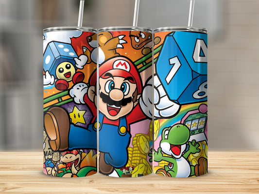Colorful Retro Game Character Tumbler Cups Set