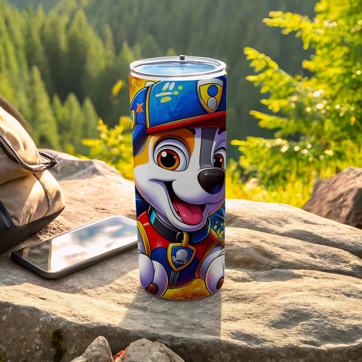 Colorful Cartoon Dog Character Design Tumbler Cup