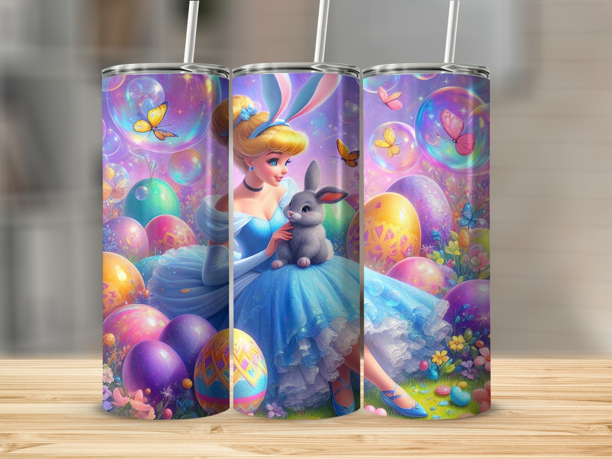 Cinderella Bunny Ears Rabbit Easter Eggs Bubbles Butterflies product type