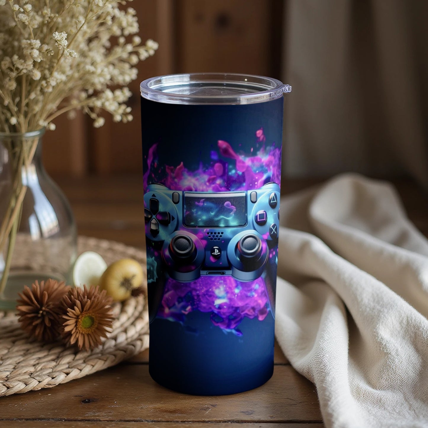 Vivid Gaming Controller Themed Tumbler for Gamers
