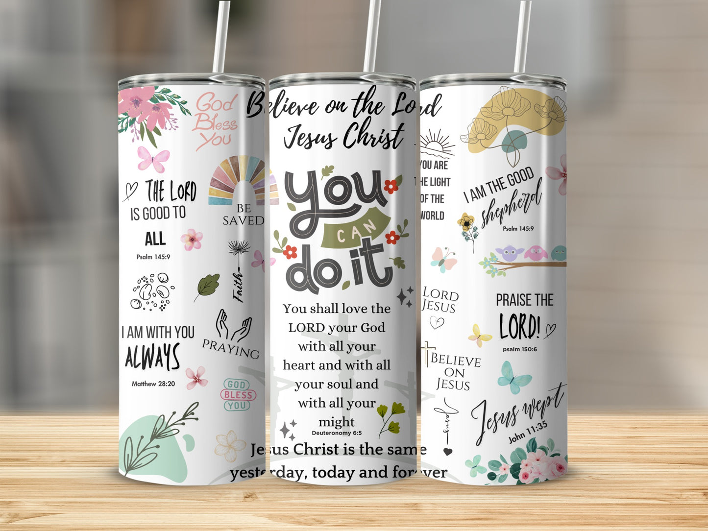 Inspirational Christian Motivational Quotes Tumbler Product