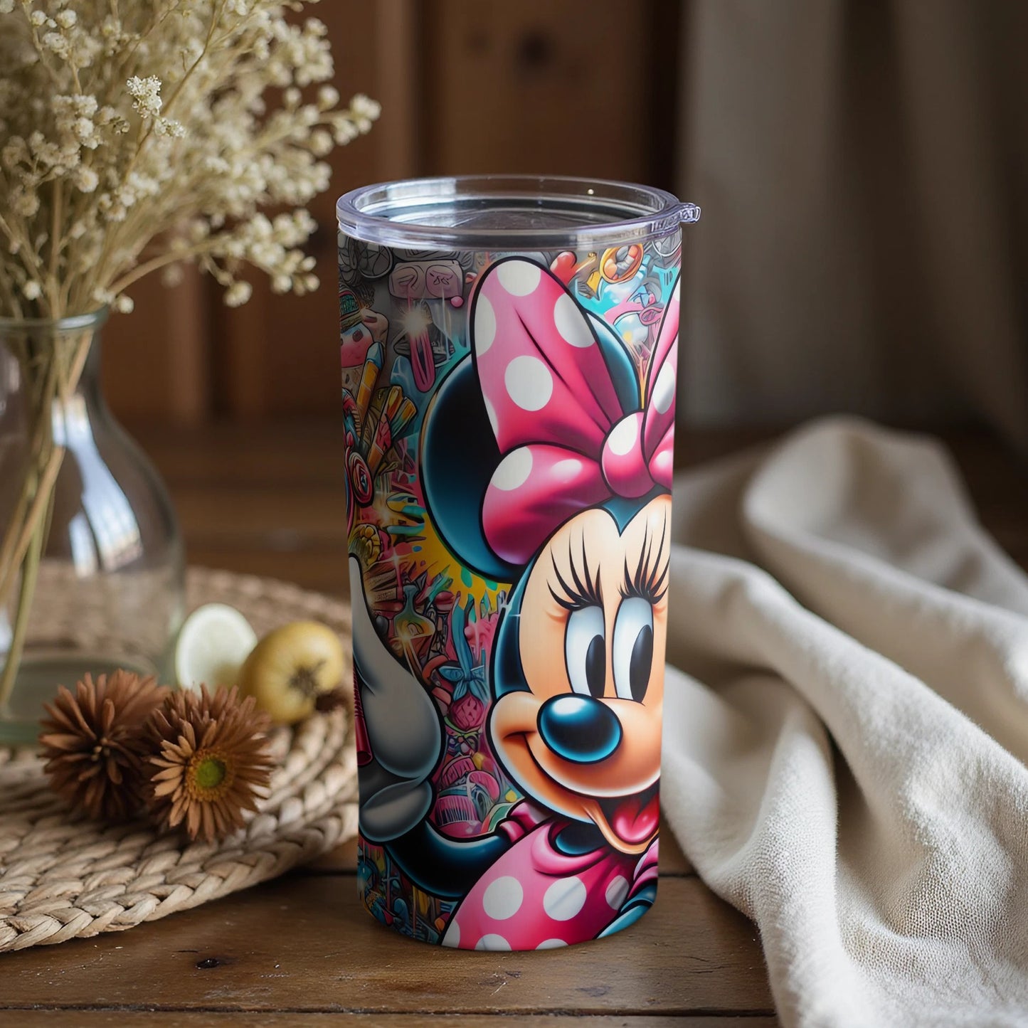Colorful Minnie Mouse Tumbler for Everyday Use